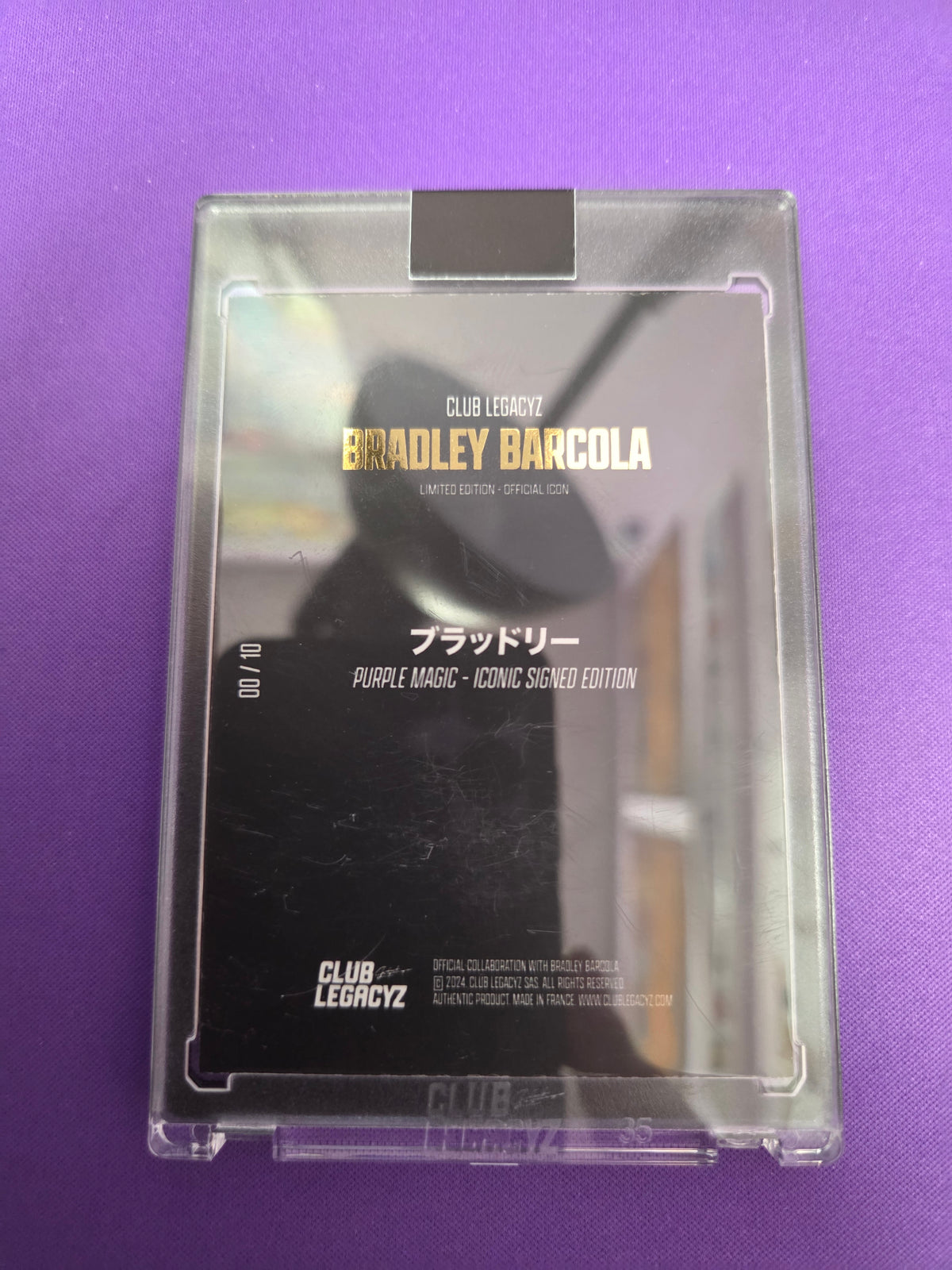 Bradley Barcola 0/10 Club Legacyz Purple Magic Iconic Signed Edition