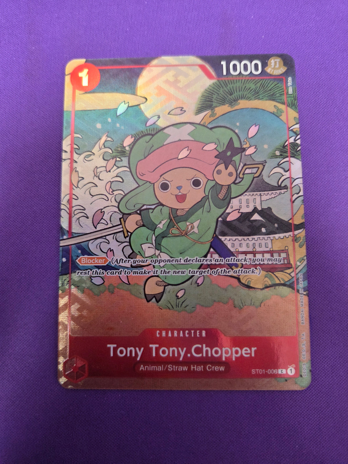Tony Tony.Chopper (English Version 1st Anniversary Set) (ST01-006) - One Piece Promotion Cards Foil (Cabinet-NM)