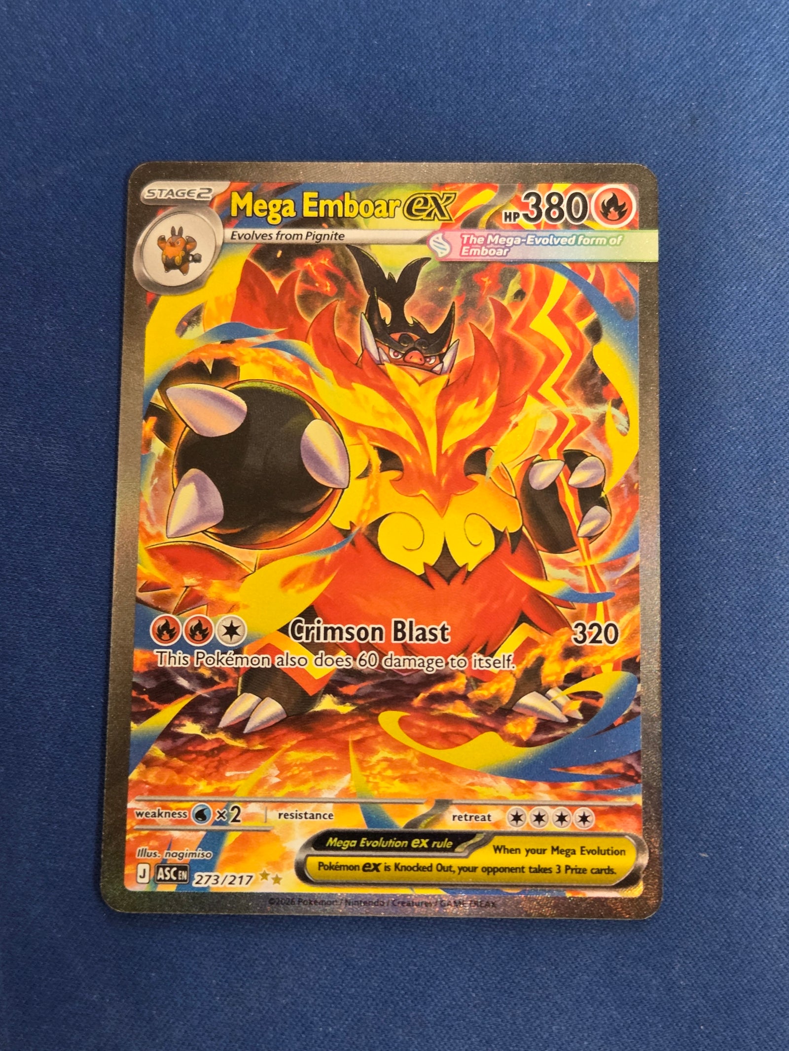 Mega Emboar ex - 273/217 Special Illustration Rare Holofoil (Cabinet-NM)