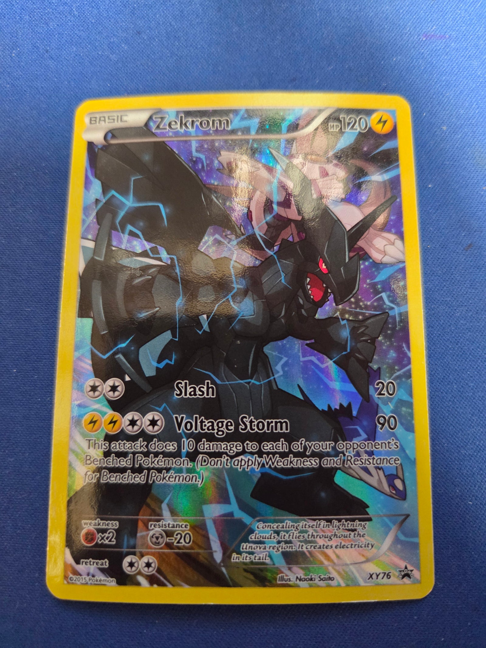 Lightly Played Zekrom (Full Art Promo) (XY76)/211 Promo Holofoil (Cabinet-LP)