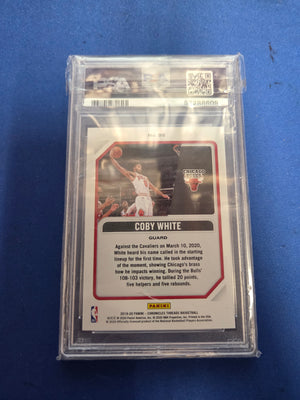 Psa 9 Coby White Panini Chronicles #95 Rookie card (Cabinet)