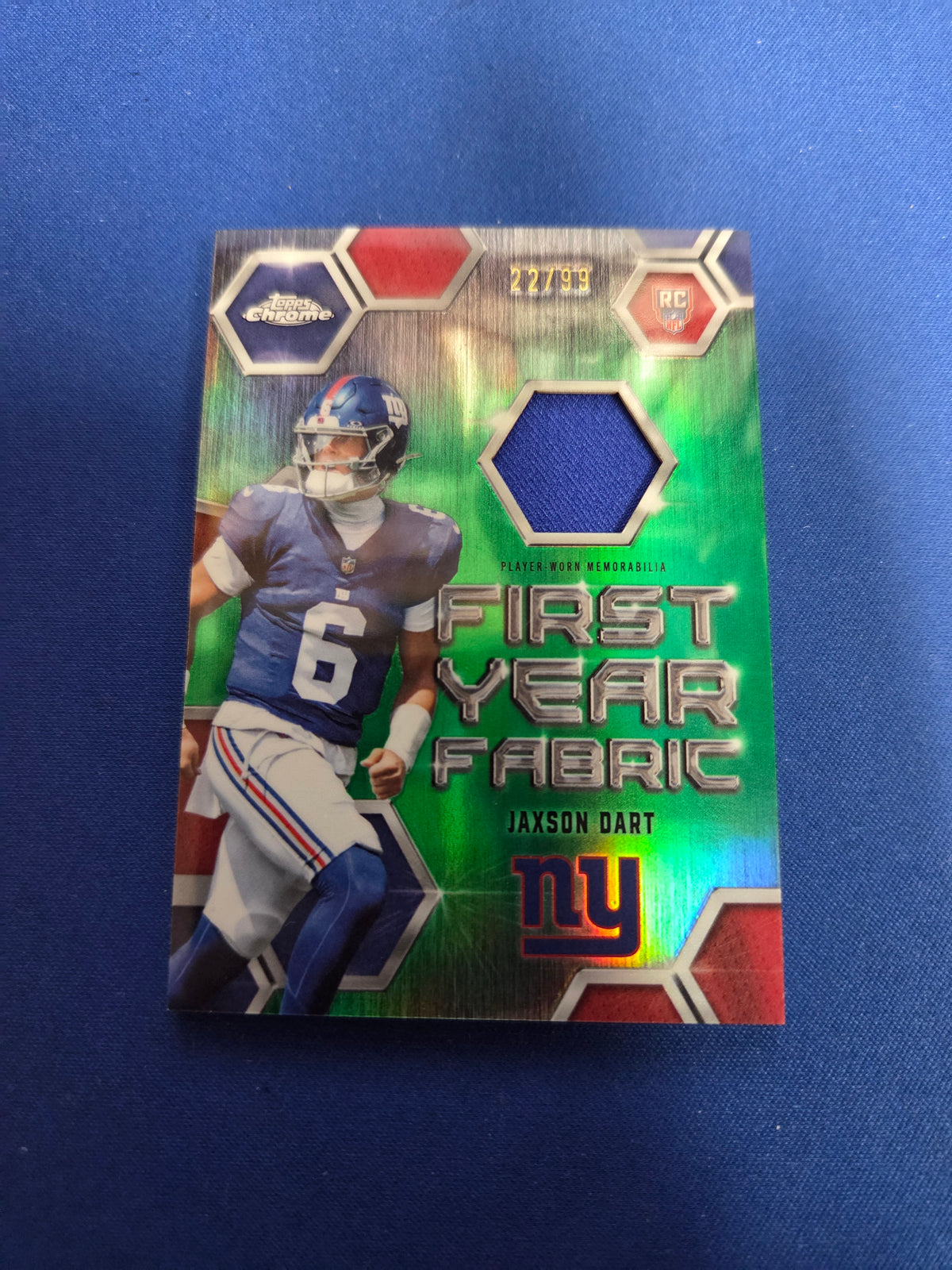 Jaxon Dart RC First Year Fabric Player Worn Refractor FYF-JD 22/99 (Cabinet-NM)