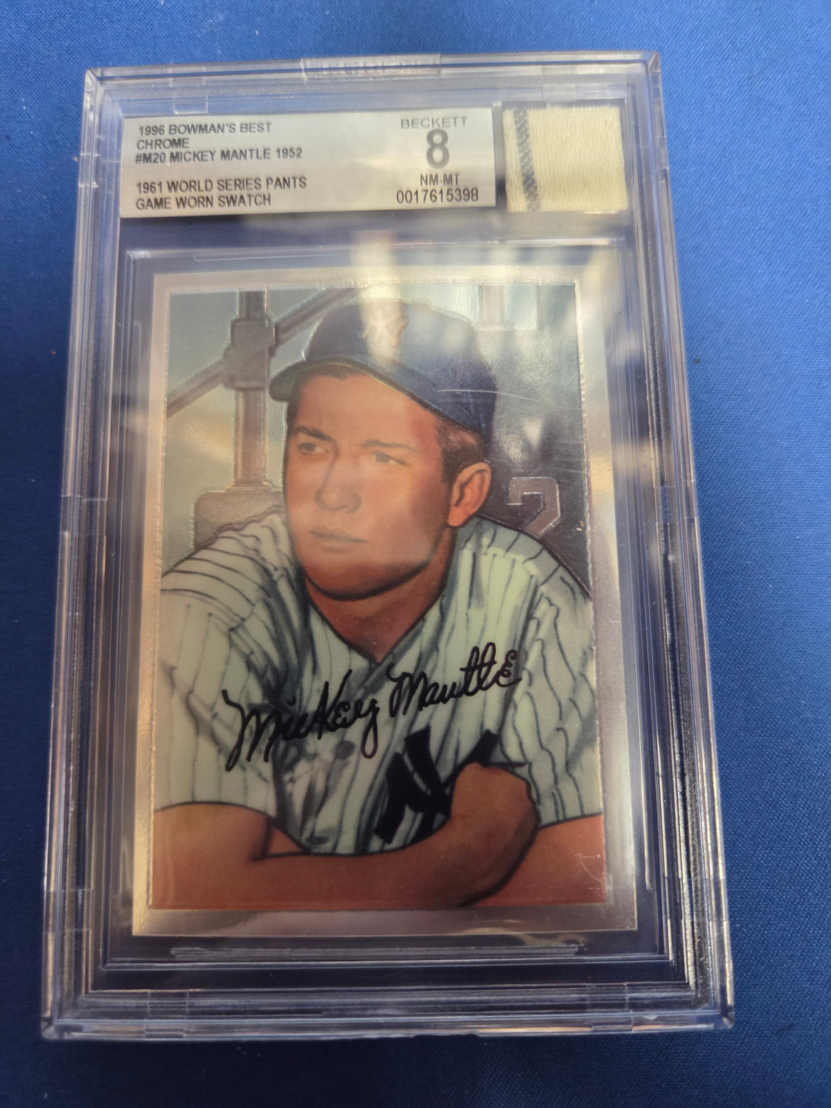 Beckett 8 Mickey Mantle #M20 Game Worn World Series Patch