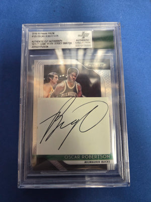 BGS Authentic Oscar Robertson Auto Patch Jersey Fusion