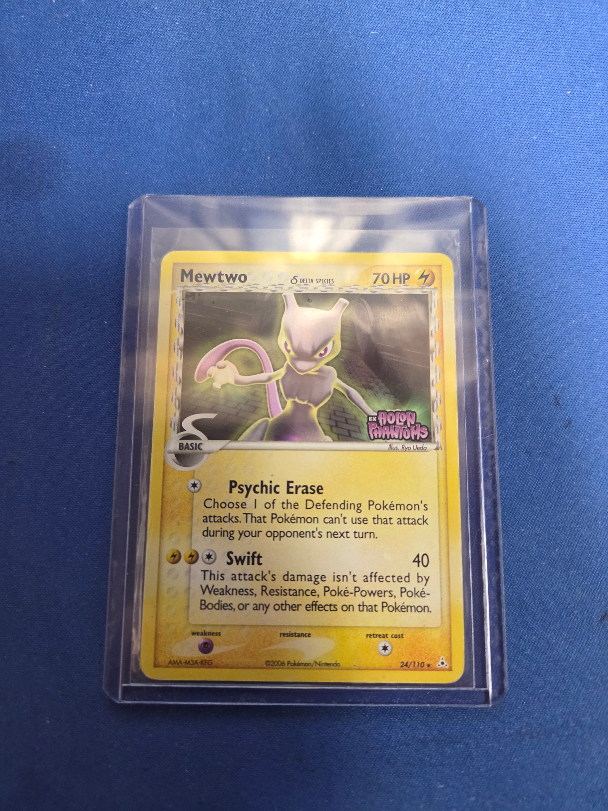 moderately played Mewtwo Delta Species (24)/110 Reverse Holofoil (Cabinet-MP)