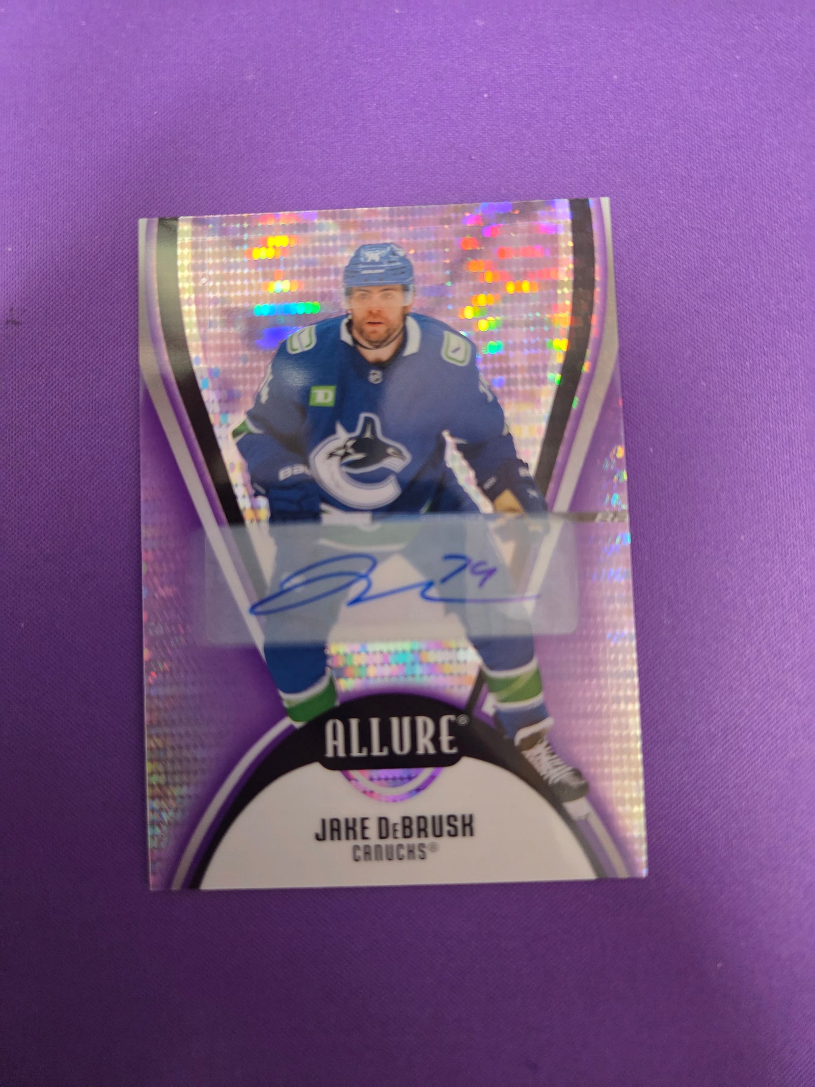 JAKE DEBRUSK #99 PURPLE DIAMOND AUTO 9/10 (Cabinet-NM)