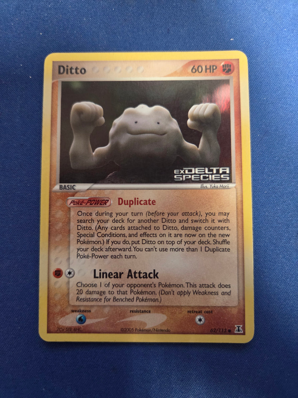 Moderately Played Ditto (Geodude) (62)/113 Common Reverse Holofoil (Cabinet-MP)