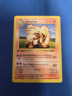 Lightly Played Arcanine (23) 1st Edition Uncommon (Cabinet-LP)