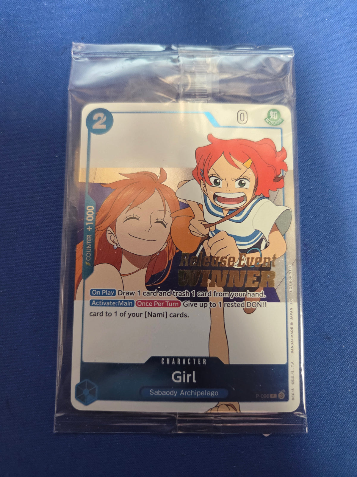 Girl (OP14 Release Event Winner) (P-096) - One Piece Promotion Cards Foil (Cabinet)
