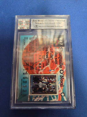 BGS 9 Shaquille O'Neal #247 Rookie Card Jersey Fusion Game Used Jersey Patch