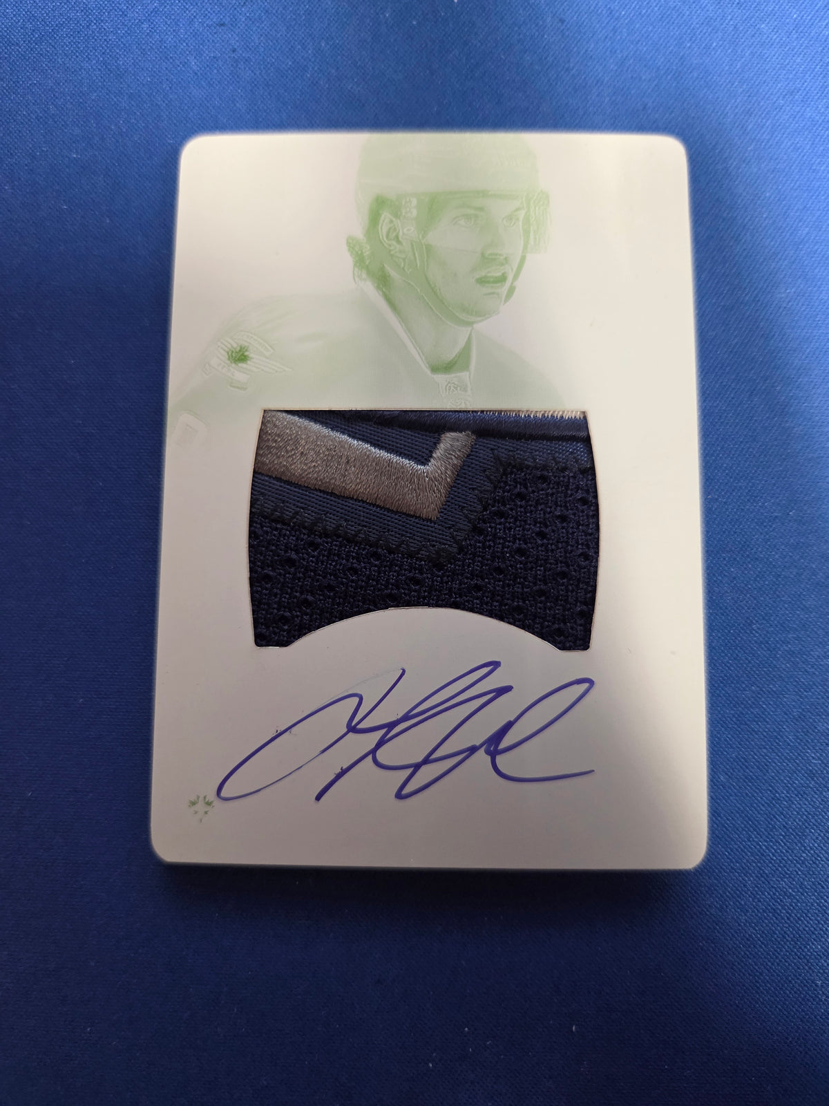 Jacob Trouba #161 1/1  Printing Plate Green 2013-2014 (Cabinet-NM)