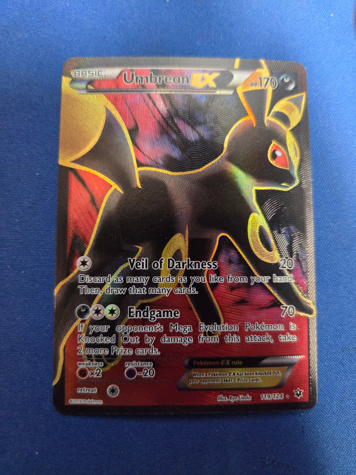 Umbreon EX (Full Art) (119)/124 Ultra Rare Holofoil (Cabinet-NM)