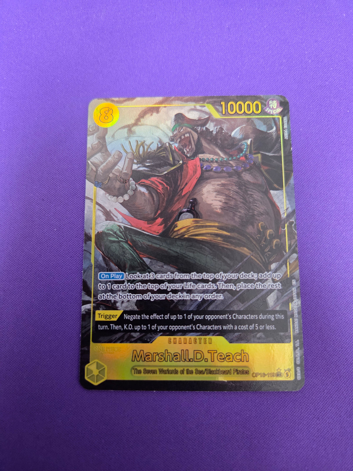 Marshall.D.Teach (119) (Alternate Art) (OP16-119) - The Time of Battle Foil (Cabinet-NM)