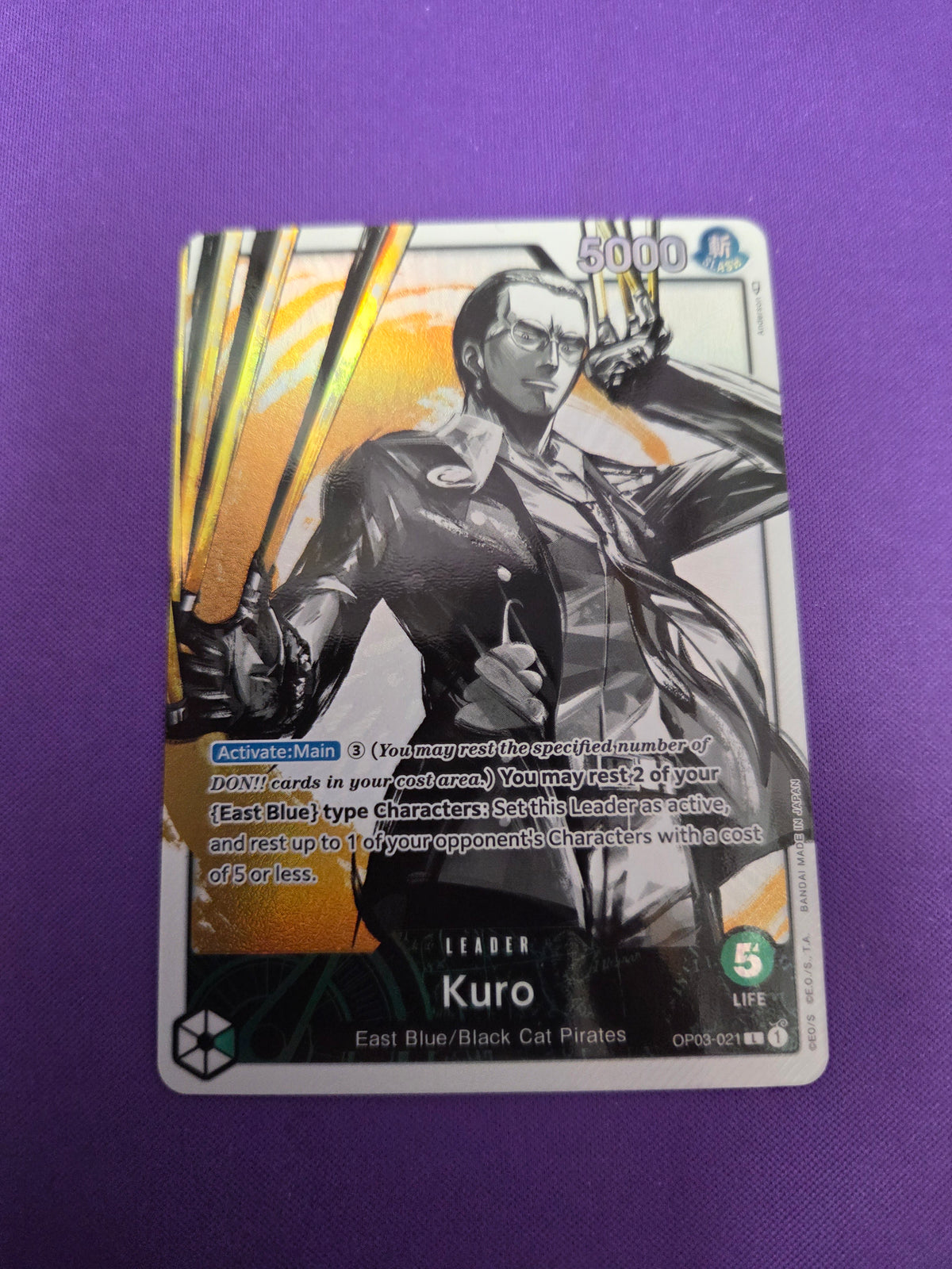Kuro (Alternate Art) (OP03-021) - Pillars of Strength Foil (Cabinet-NM)