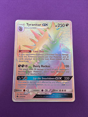 Tyranitar GX (Secret) (223)/214 Secret Rare Holofoil (Cabinet-NM)