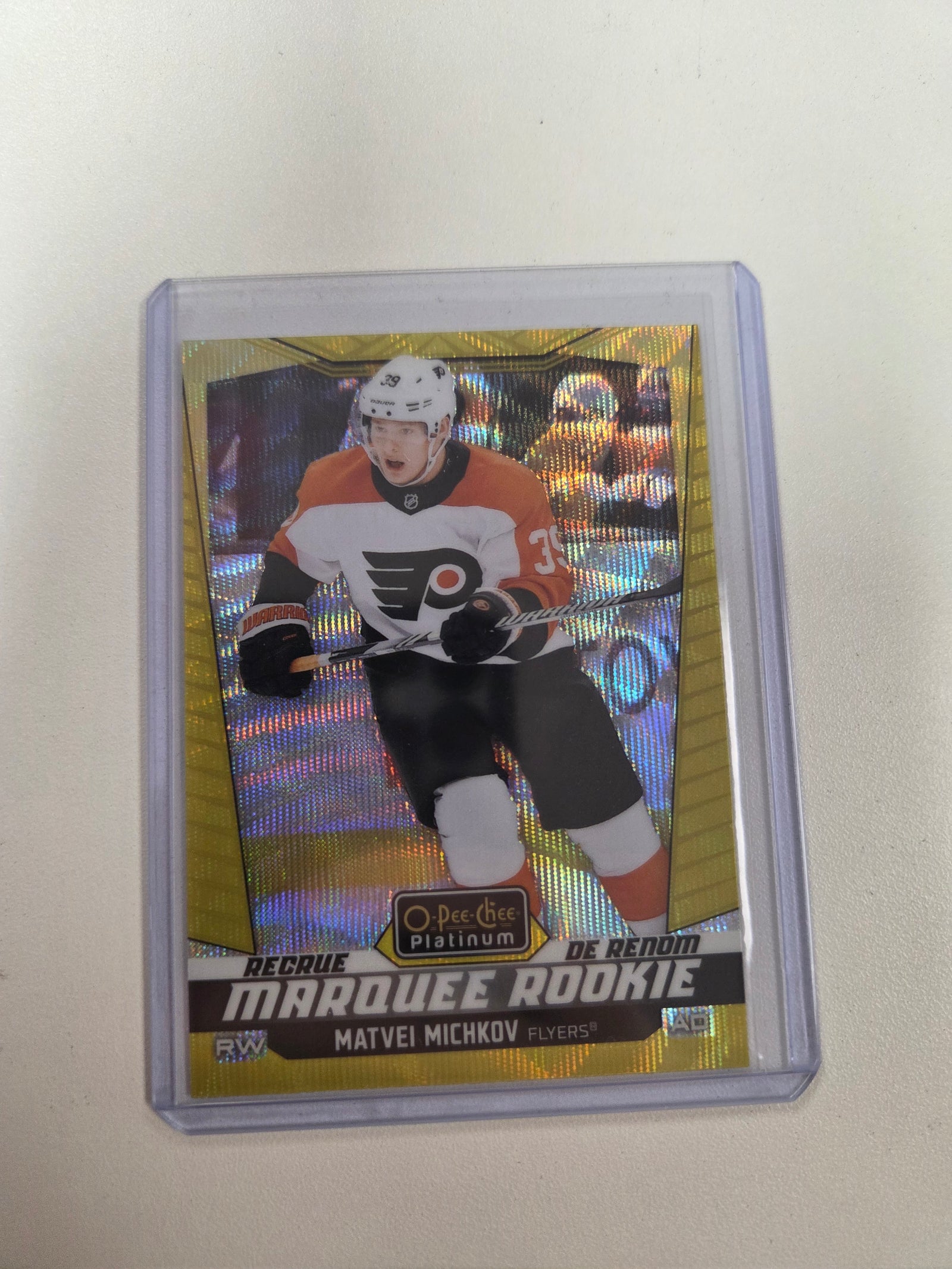 Matvei Mitchkov marquee rookie neon yellow surge #264(cabinet)