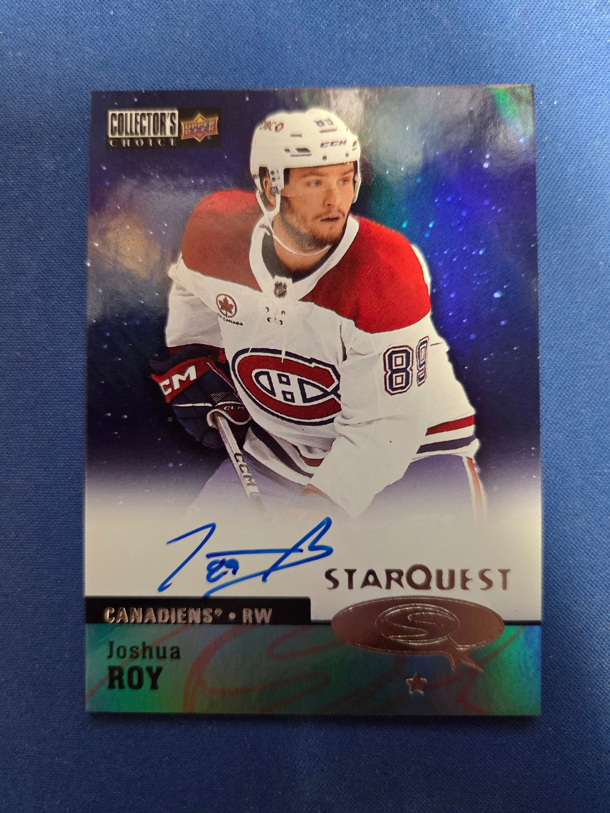 Joshua Roy Auto CSA-RO Canadiens #csa-ro (cabinet-NM)