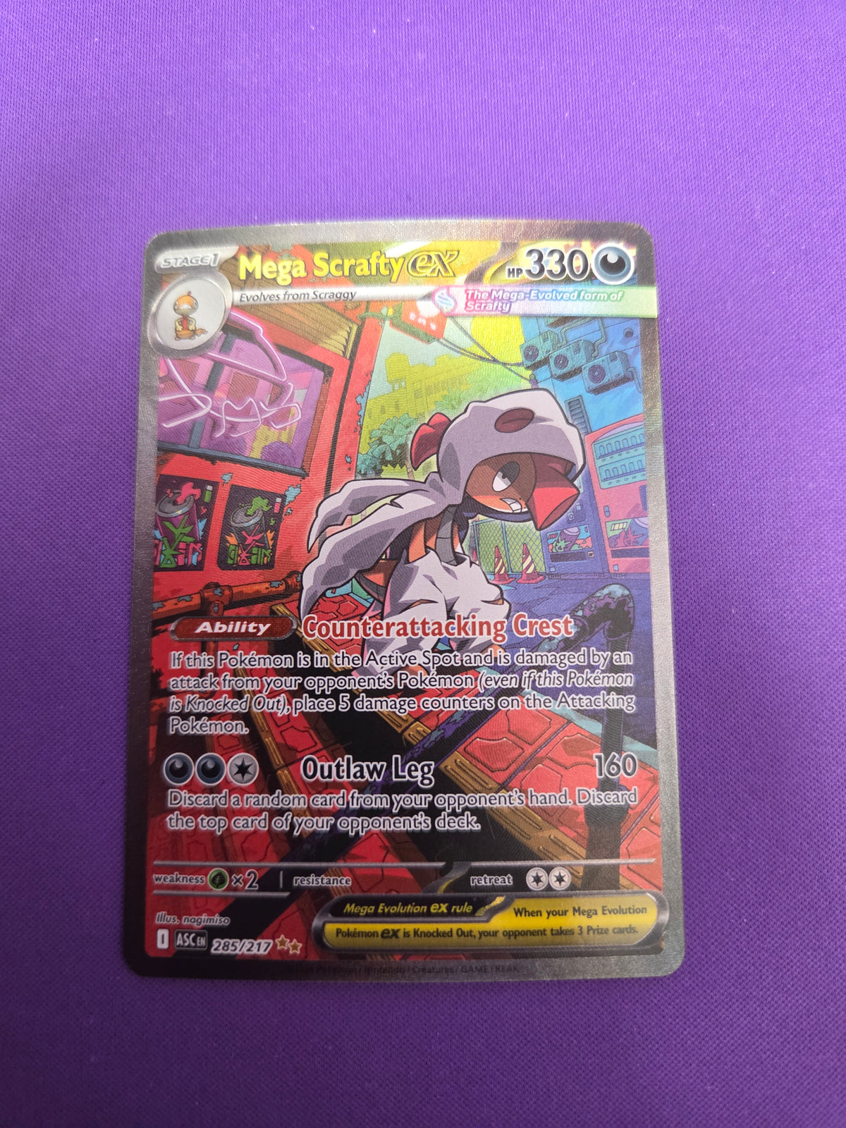 Mega Scrafty ex - 285/217 Special Illustration Rare Holofoil (Cabinet-NM)