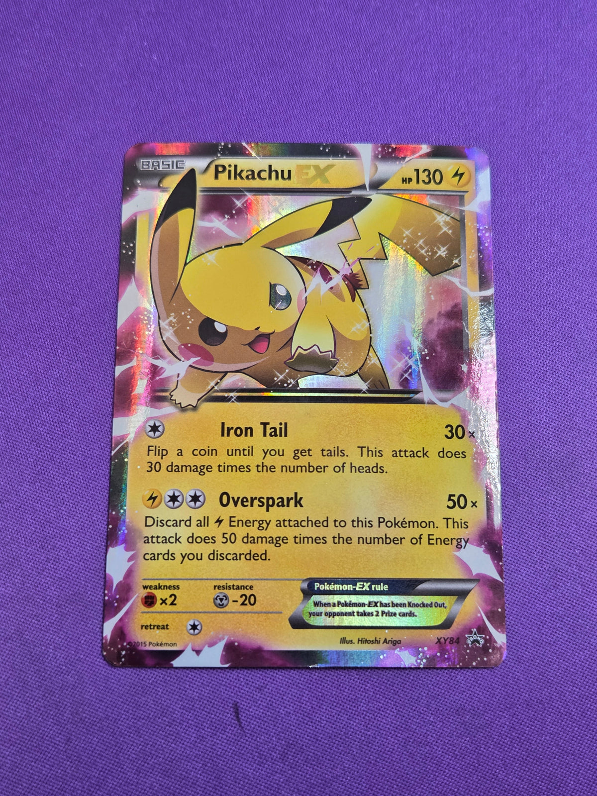 Lightly Played Pikachu EX - XY84/211 Promo Holofoil (Cabinet)