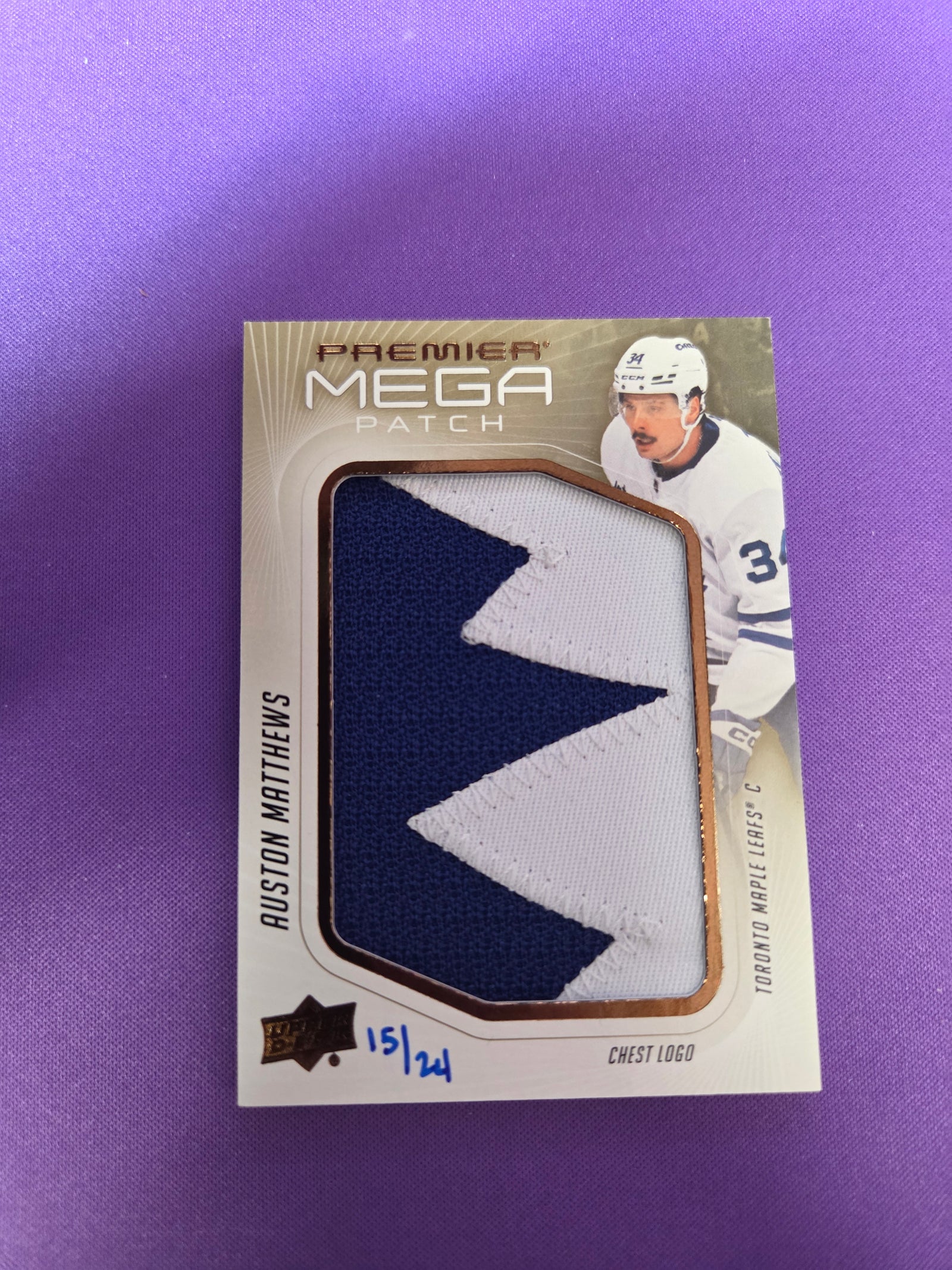 Auston Matthews #PMP-AM Premier Mega Patch 15/24 chest logo (cabinet)