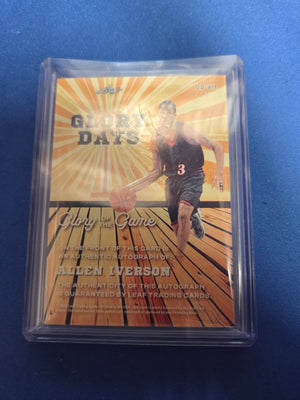 Allen Iverson 2/2 Autographed Glory Days Glory Of The Game