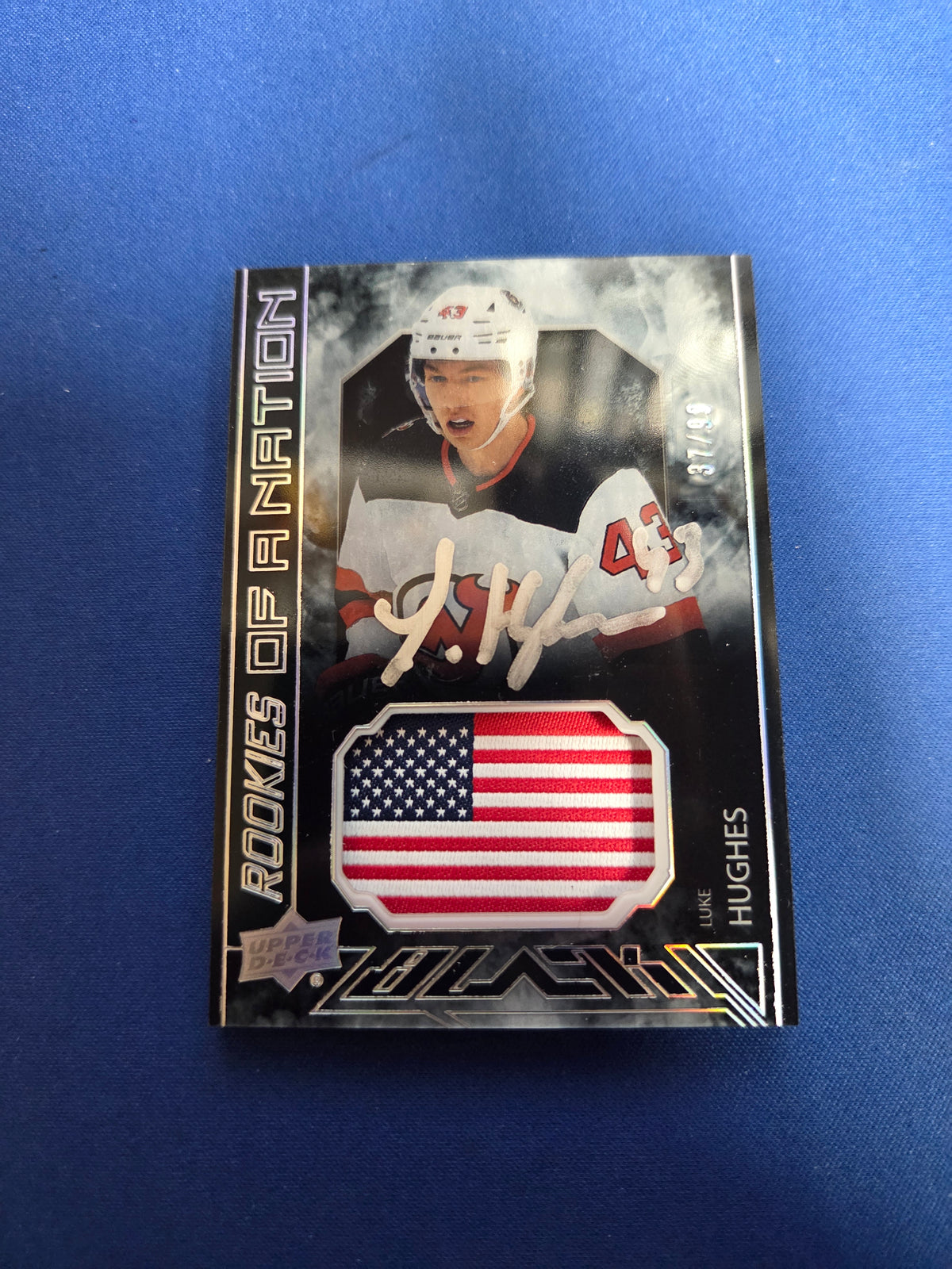 Luke Hughes 37/99 #PON-LH Rookies Of A Nation RPA (Cabinet-NM)