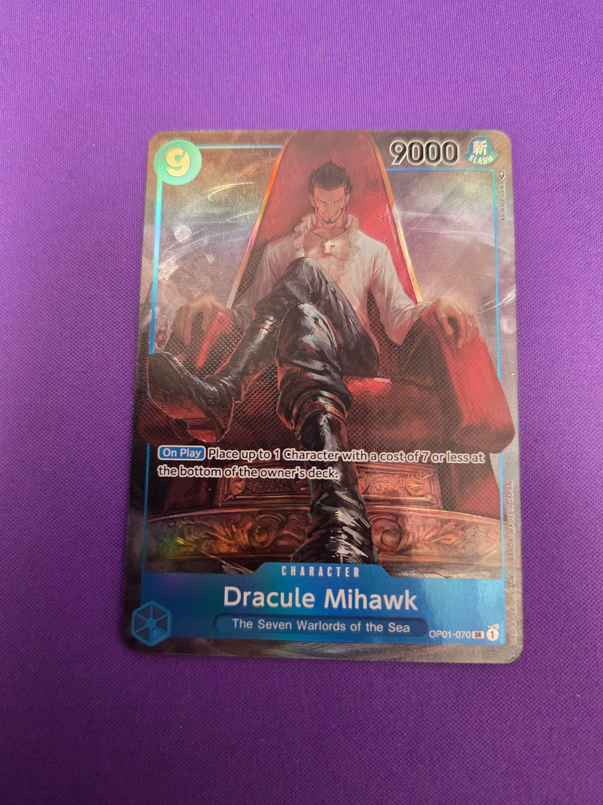 Dracule Mihawk (Parallel) (OP01-070) - Romance Dawn Foil (Cabinet-NM)