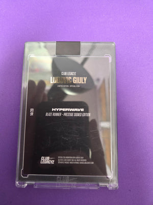 Ludovic Giuly 14/20  Club Legacyz Blaze Runner Iconic Signed Edition
