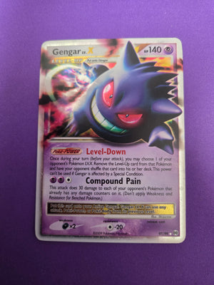 Moderately Played Gengar Lv.X (97)/99 Ultra Rare Holofoil (Cabinet-MP)