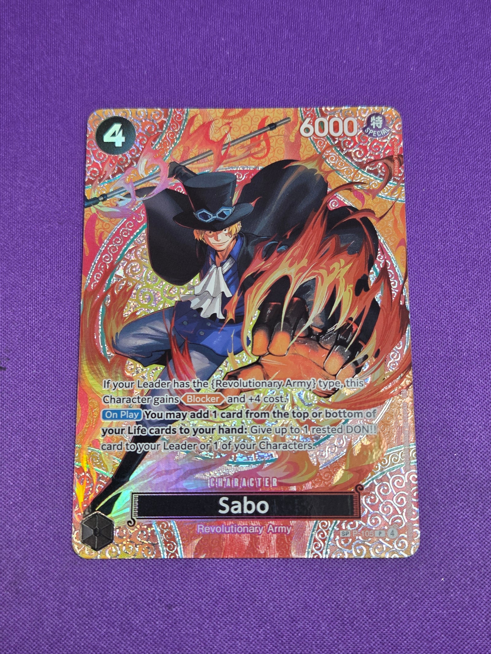 Sabo (SP) (P-105) - Adventure on Kami's Island Foil (Cabinet-NM)