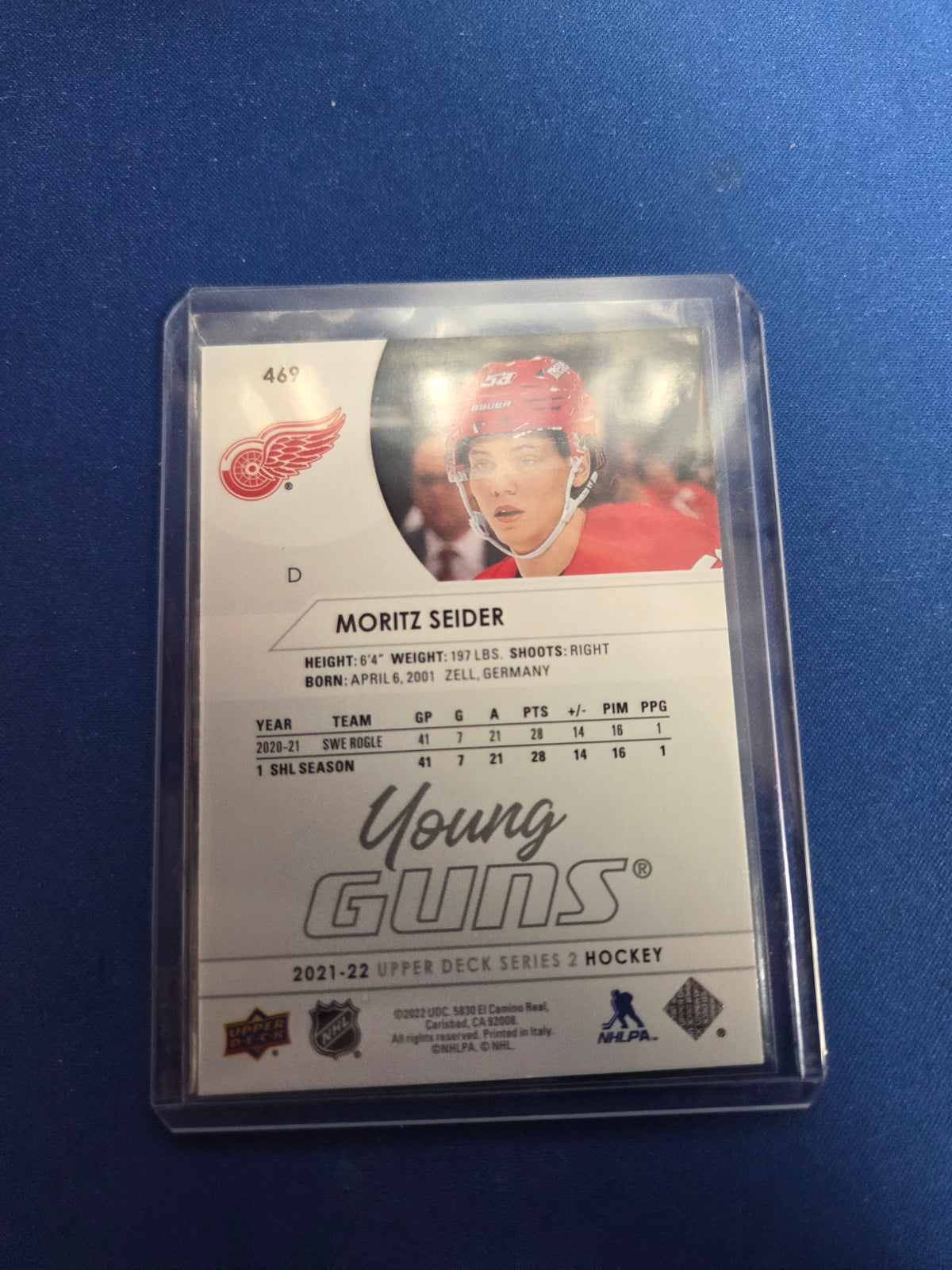 Moritz Seider young guns #469 (cabinet-NM)