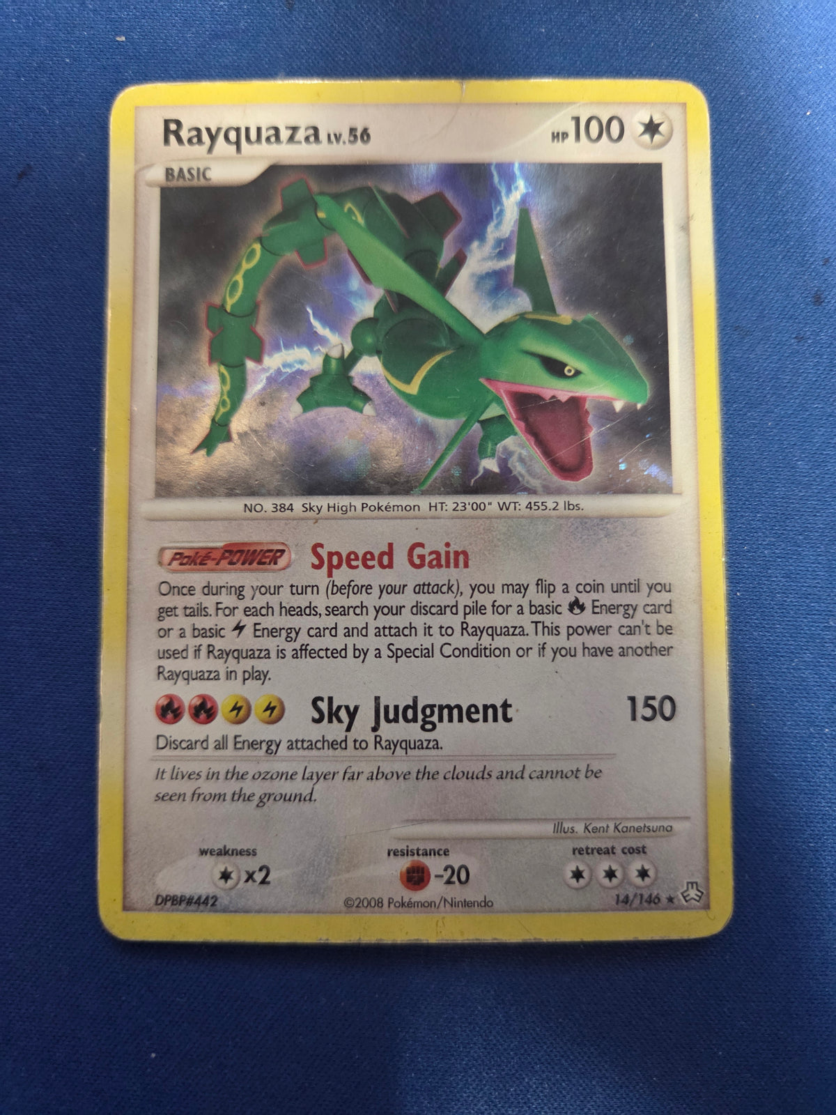 Heavily Played Rayquaza (14)/146 Holo Rare Holofoil (Cabinet-HP)