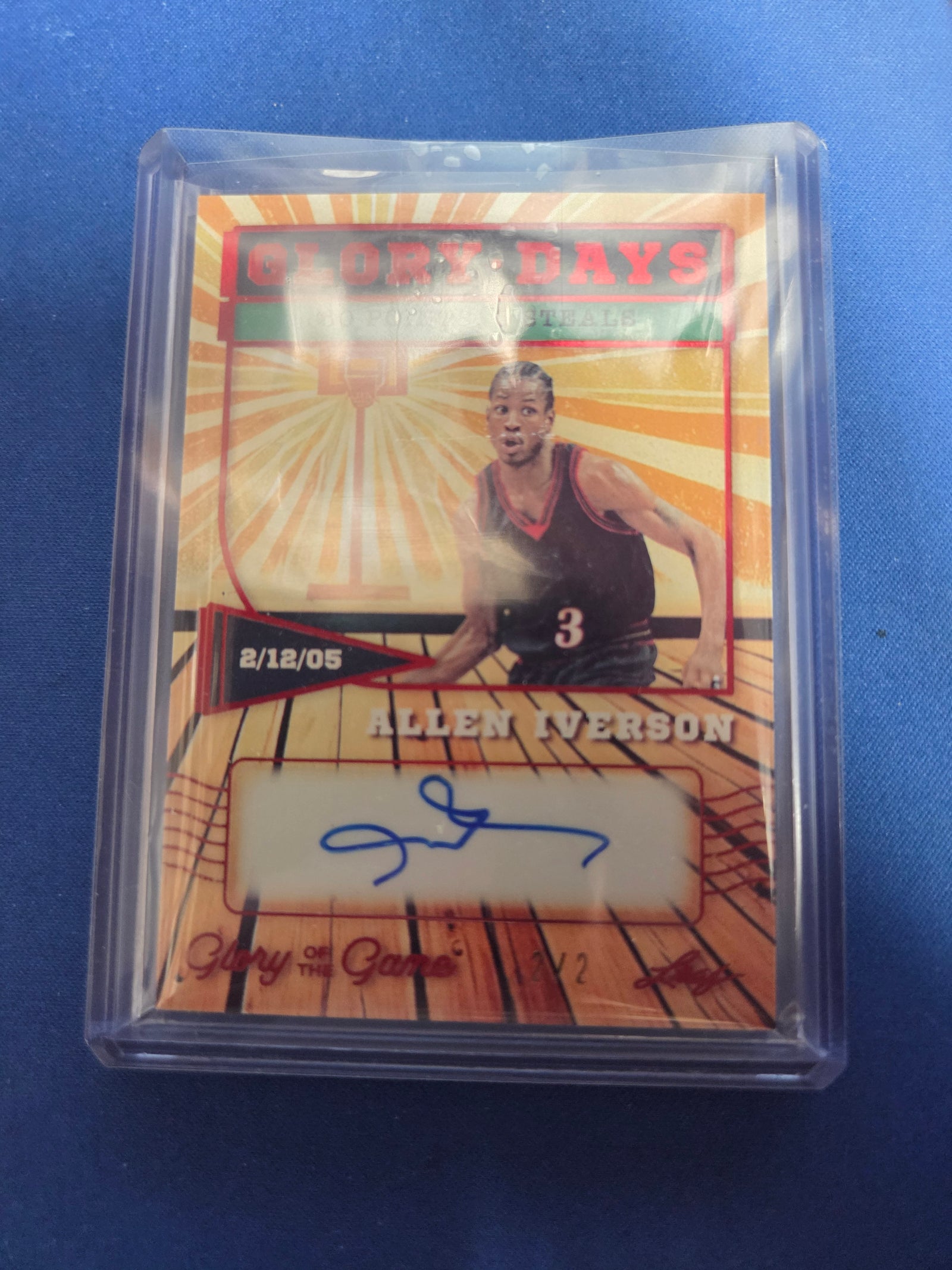 Allen Iverson 2/2 Autographed Glory Days Glory Of The Game