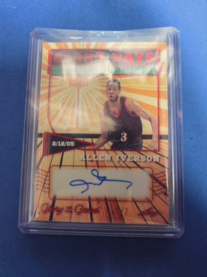 Allen Iverson 2/2 Autographed Glory Days Glory Of The Game
