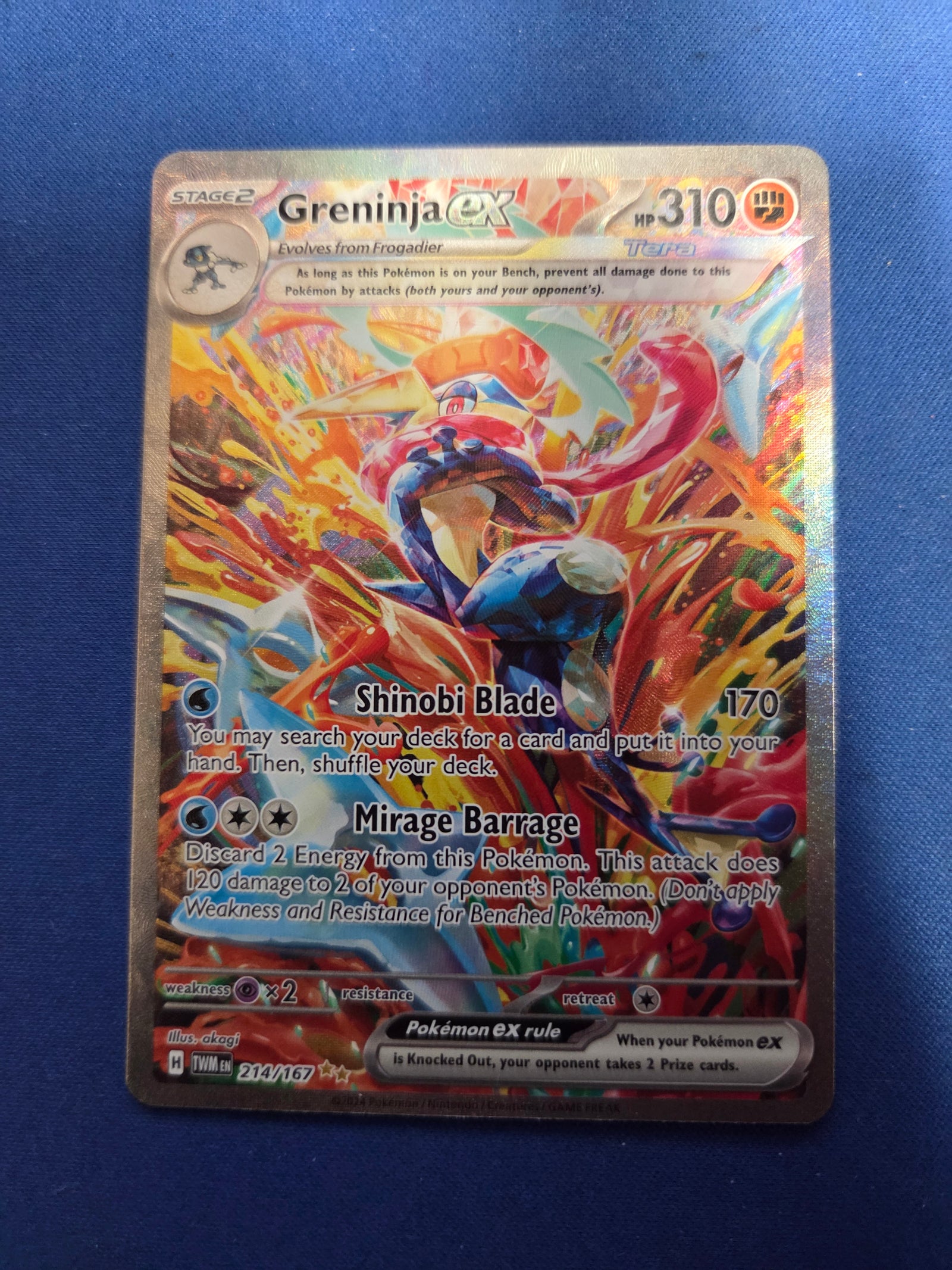 Greninja ex - 214/167 (214) Special Illustration Rare Holofoil (Cabinet-NM)