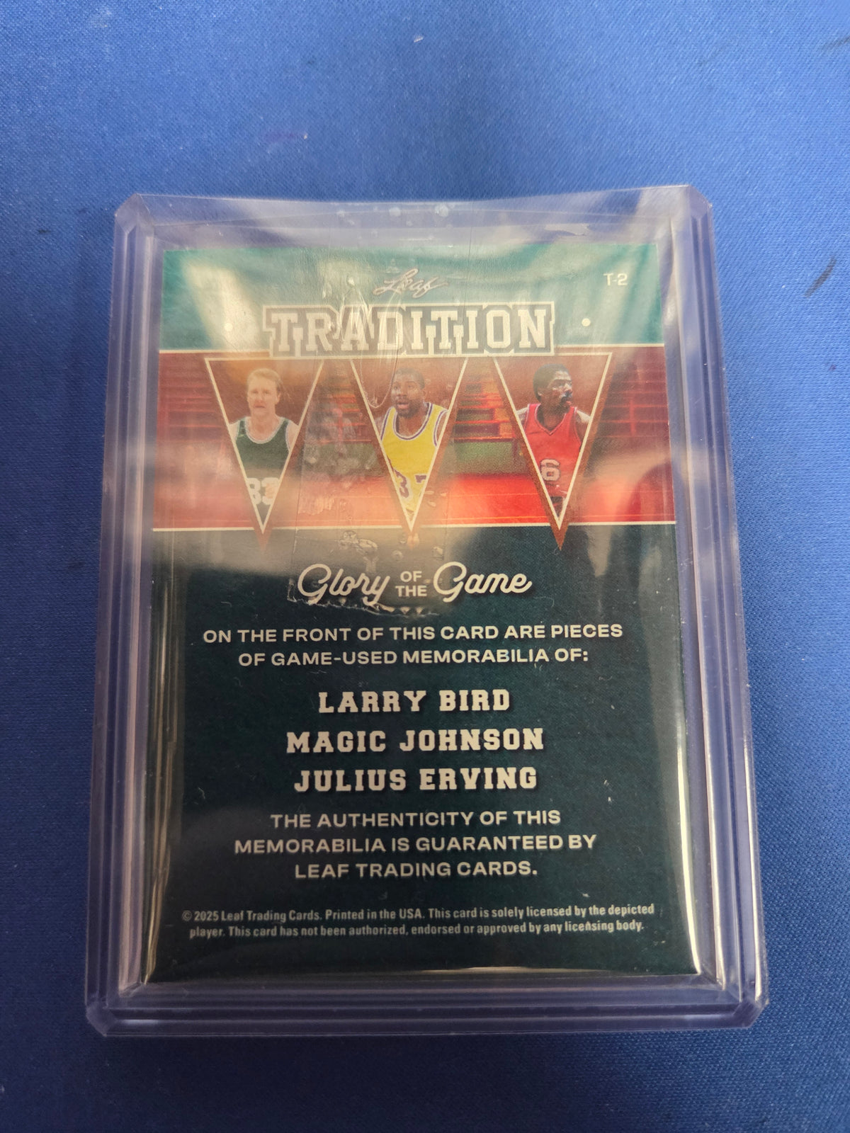 Larry Bird/ Magic Johnson/ Julius Erving 4/5 #T-2 Leaf Tradition Glory Of The Game