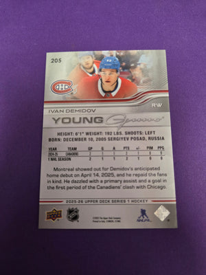 Ivan Demidov #205 young guns (cabinet-NM)