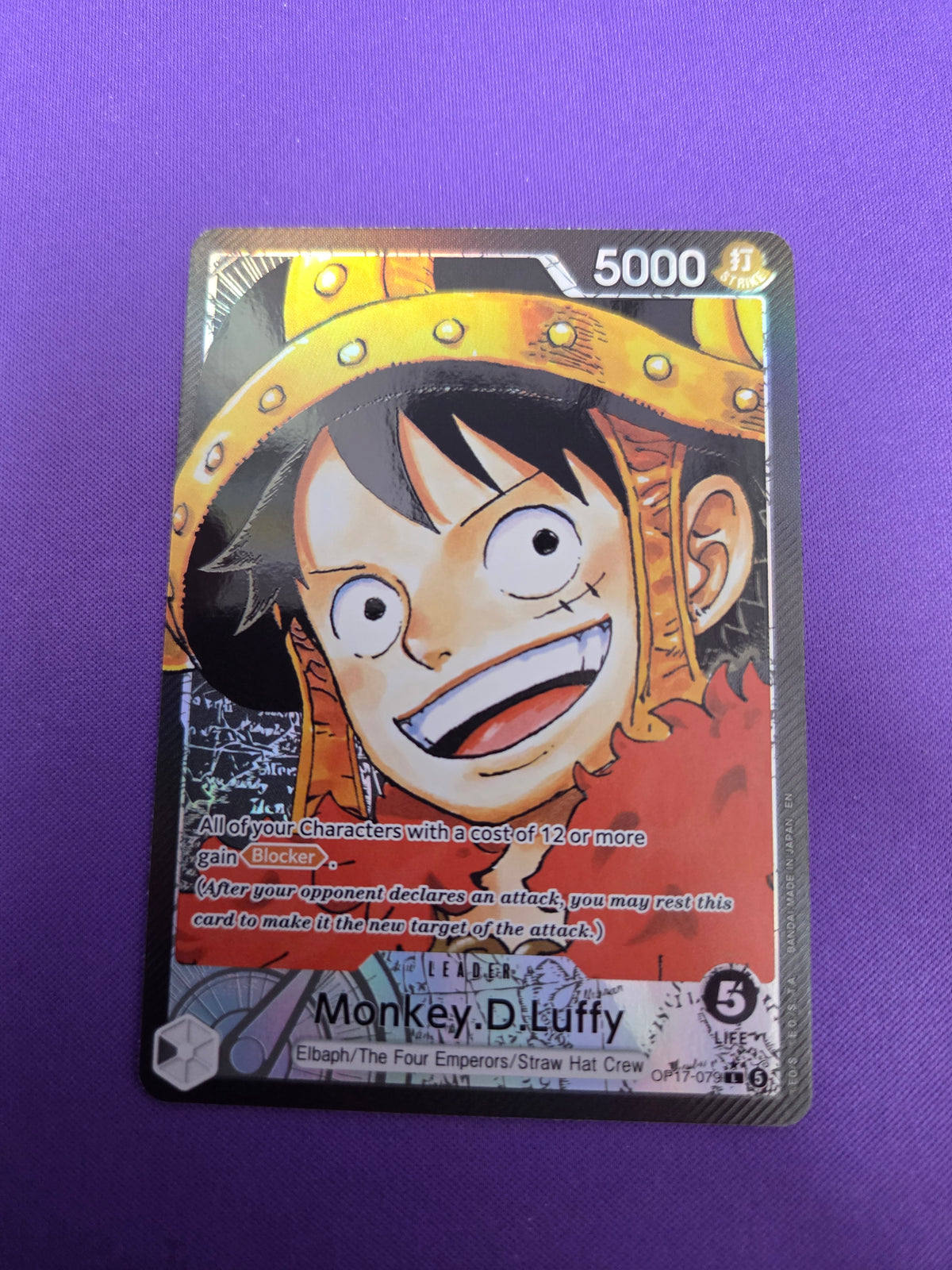 Monkey.D.Luffy (079) (Alternate Art) (OP17-079) - The World's Strongest Warriors Foil (Cabinet-NM)