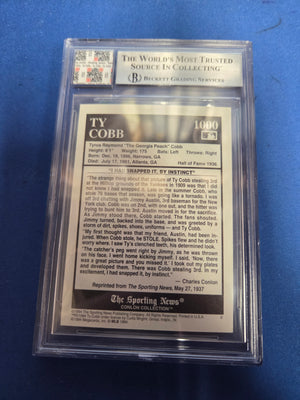 Beckett Authentic Ty Cobb #1000 Jersey Fusion Auto Patch