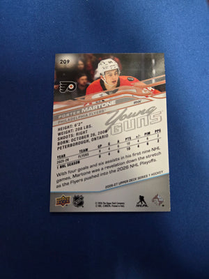 Porter Martone #209 Young Guns 2025/26 Series 1 (Cabinet-NM)