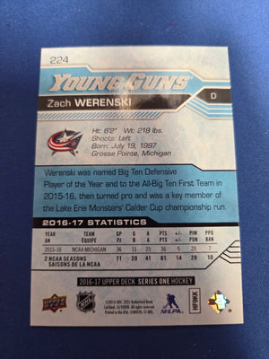 Zach Werenski #224 Young Guns (Cabinet-NM)