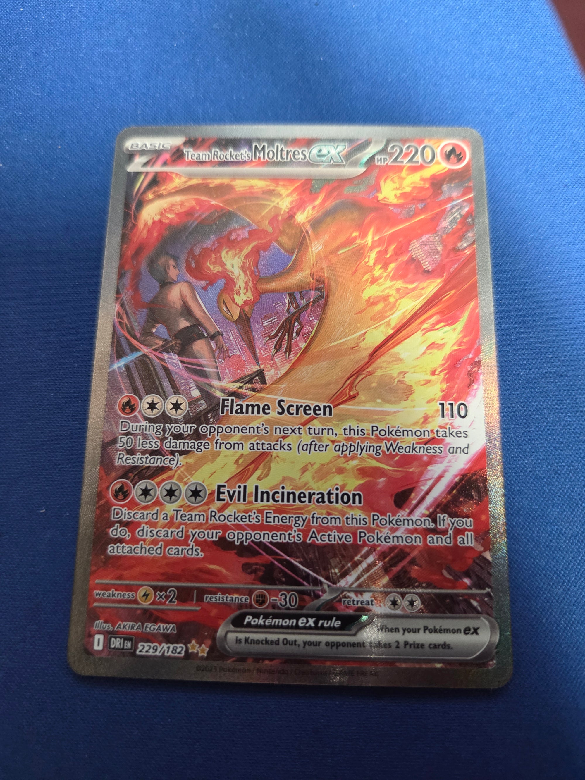Team Rocket's Moltres ex #229 SIR (Cabinet-NM)