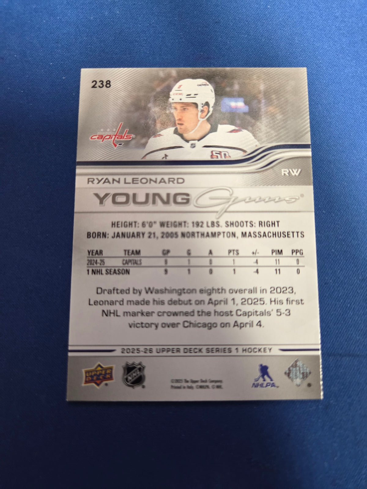 Ryan Leonard Young Guns #238 (cabinet-NM)
