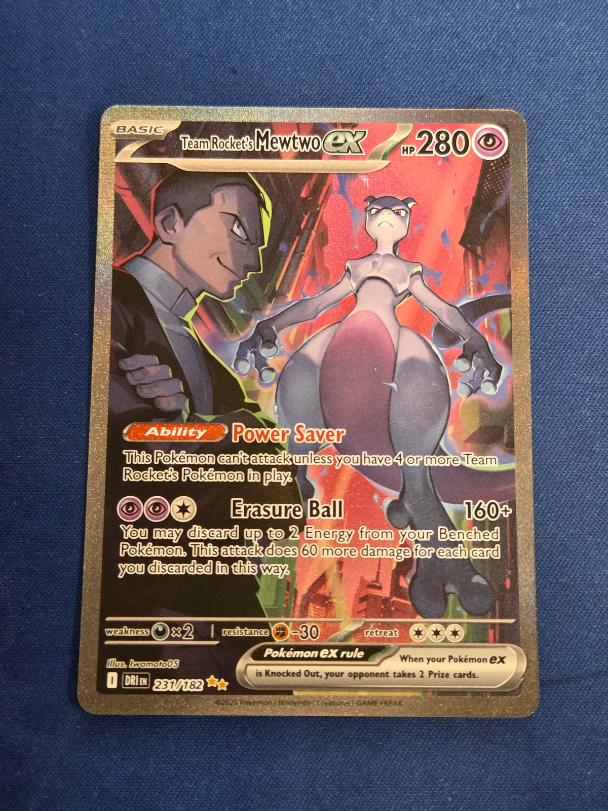 Team Rocket's Mewtwo ex - 231/182 Special Illustration Rare Holofoil (Cabinet-NM)