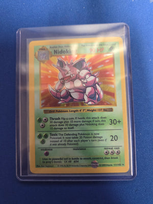 Lightly Played Nidoking (11) Shadowless Holofoil (Cabinet-LP)
