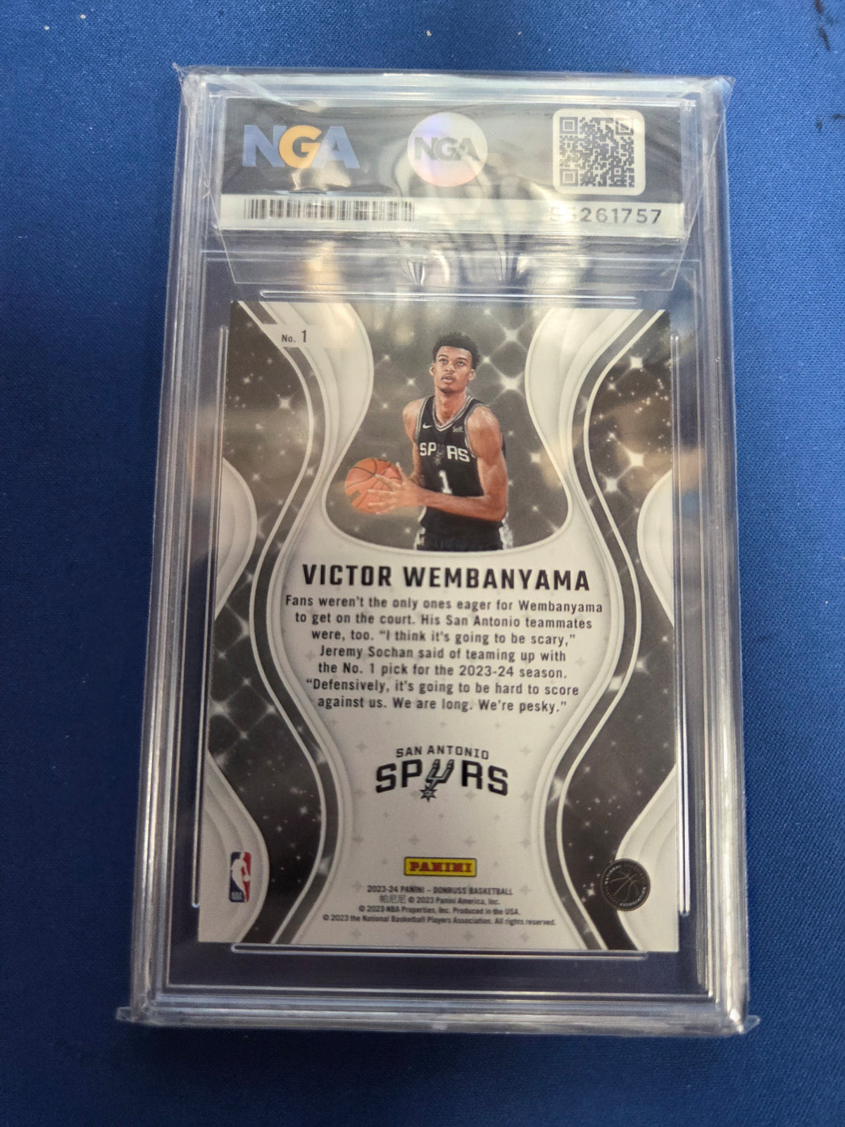 NGA 10 Victor Wembanyama Donruss Panini Magicians #1 (Cabinet)