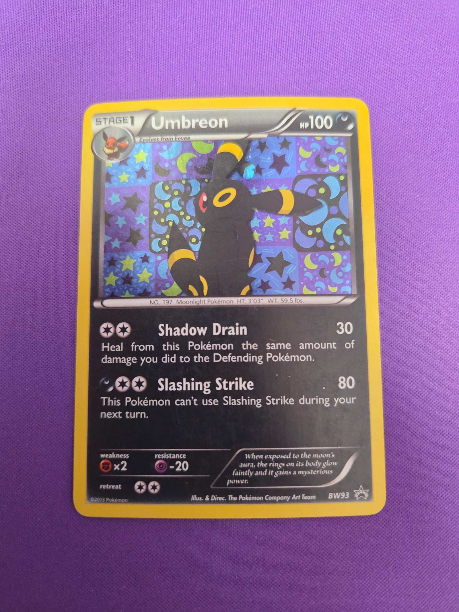 Lightly Played Umbreon - BW93 (BW93)/101 Promo Holofoil (Cabinet-LP)