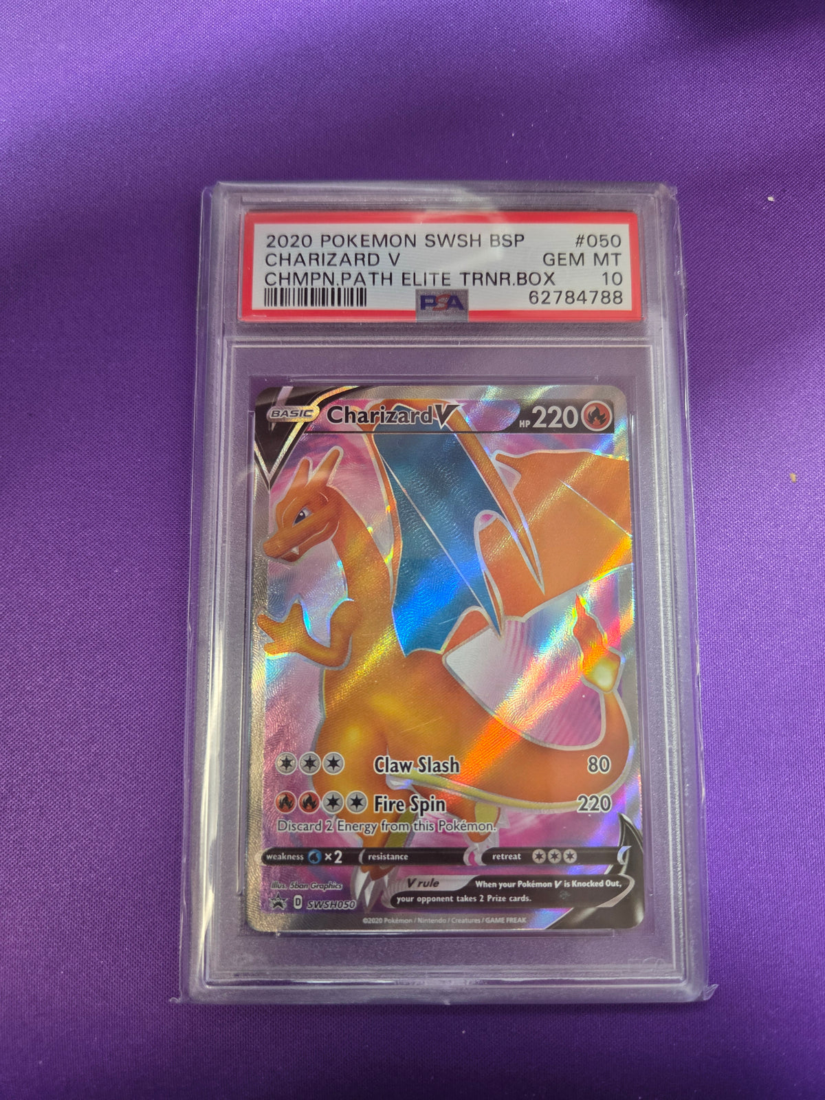PSA 10 Charizard V Champions Path #50 (Cabinet-NM)