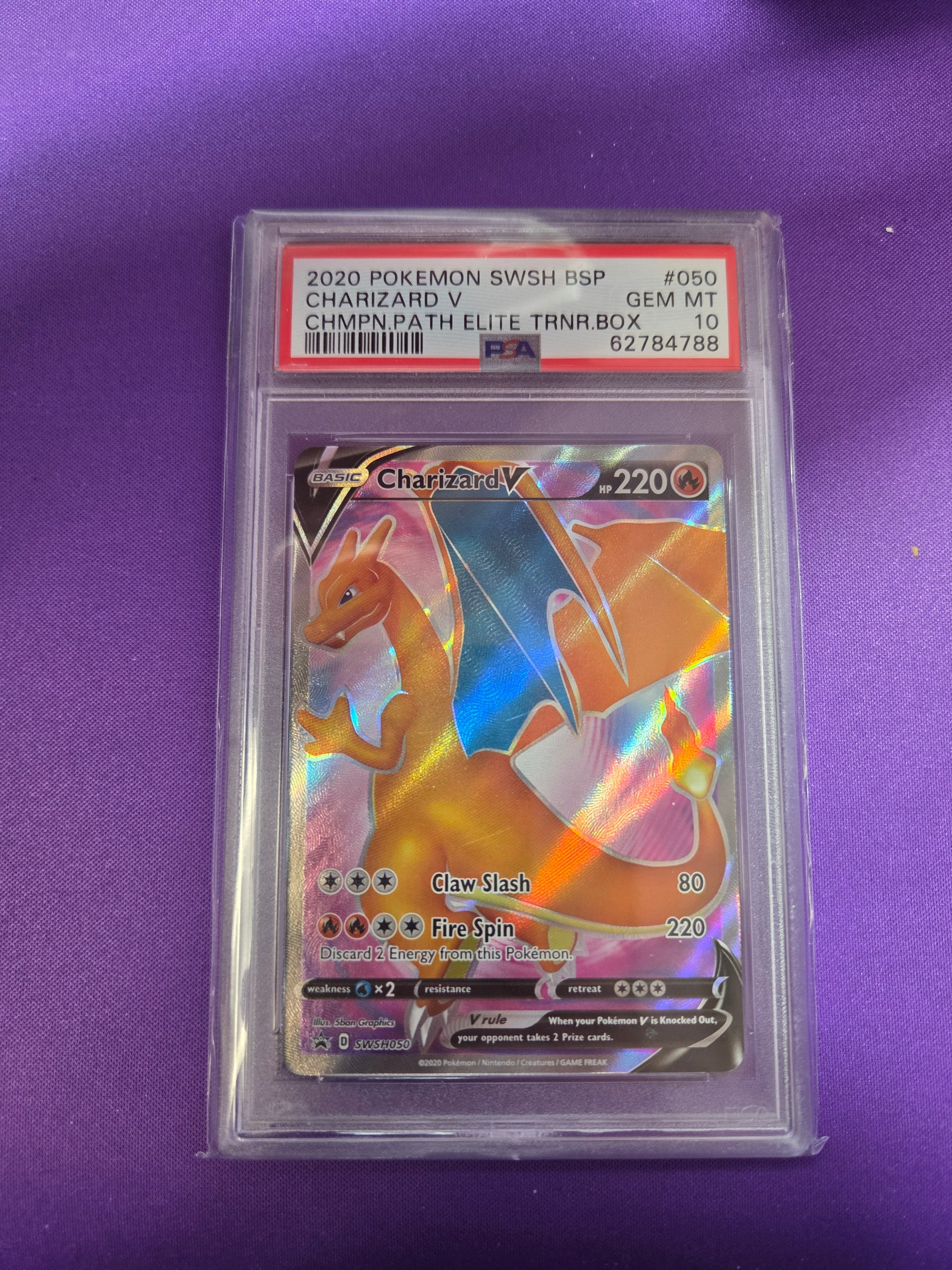 PSA 10 Charizard V Champions Path #50 (Cabinet-NM)