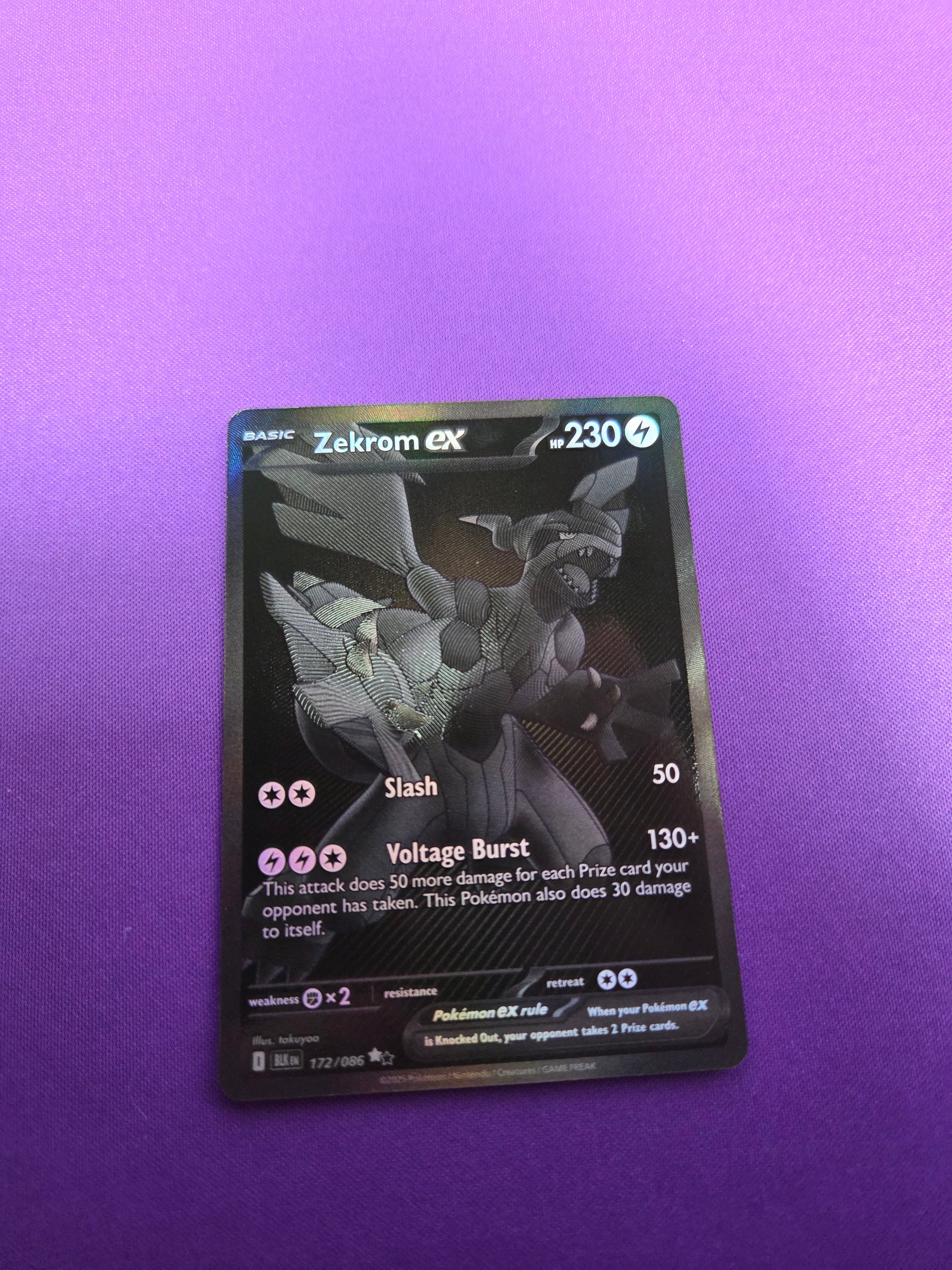 Zekrom ex - 172/086 (172) Black White Rare Holofoil (Cabinet-NM)